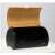 Black enamel bread bin with bamboo lid open, Cookline brand