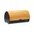 SABROSO black bread bin with bamboo lid