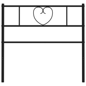 Black metal headrest 107 cm 127449038 - VidaXL Headboard