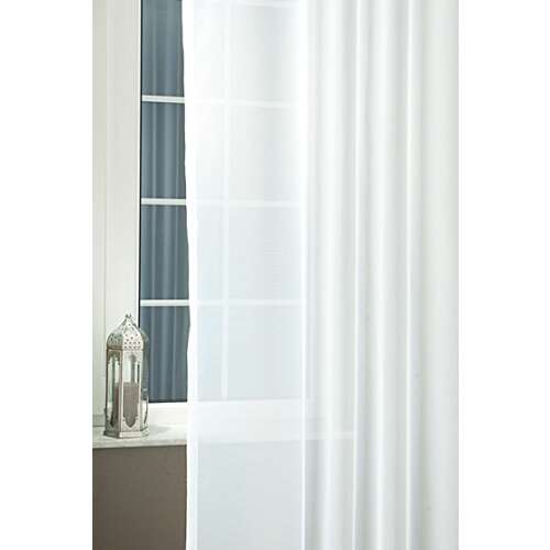 Fehér voile függöny, 250cm magas, 440cm széles, ráncolóval, bármely ablakhoz - Otthon és kert