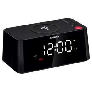 Sencor SDC 7600 QI alarm clock with wireless charging, black - Alarm Clock
