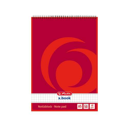 Herlitz x.book A5 Notebook, 50 sheets, red cover