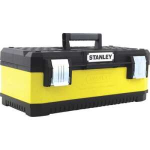 Cutie de scule Stanley by Black & Decker, galbenă și neagră, goală, cu zăvoare metalice - Instrument