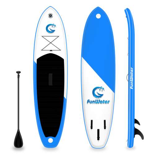 FunWater Smiling Face felfújható SUP deszka, kék, fehér, fekete, 11' x 32'' x 6''