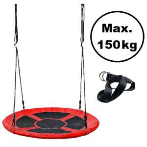 SmileSPORT by Pepita acélvázas Fészekhinta fára rögzíthető hevederrel 100cm #piros
