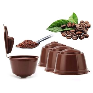 3 capsule de cafea reincarcabile pentru aparatul de cafea Dolce Gusto 145737491 - Pernă de cafea și capsulă de cafea