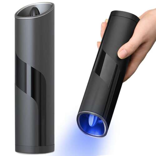 Gravity LED electric salt or pepper grinder, 20 cm, angled view