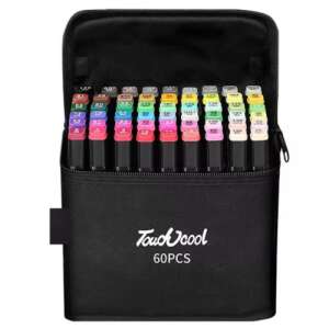 Set of 60 double-sided transparent alcohol markers in case 81286833 - Permanent marker