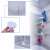 Adjustable corner shower shelf with 4 shelves, white, 165-320 cm, bathroom storage