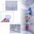 Adjustable corner shower shelf with 4 shelves, white, 165-320 cm, bathroom storage