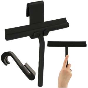 Zuhanyzó gőzlehúzó set with holder, multiple views - Wiper cleaning tool