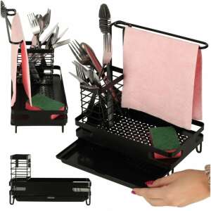 Organizator bucatarie chiuveta raft scule bucatarie negru