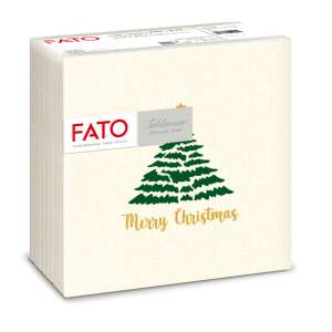 Fato Airlaid vianočný obrúsok 40x40cm Christmas Tree Green 50 listov