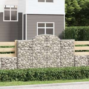 vidaXL Gabion Basket Wall with Stones in Garden Setting - Raised Garden Bed