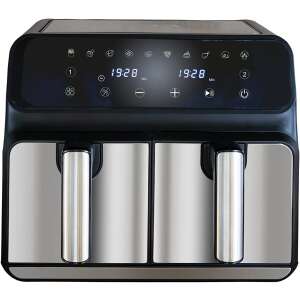 Friteuza cu aer Unold TwinZone 58685, negru și gri, cu afișaj digital și două compartimente separate - Cuptoare cu aer cald
