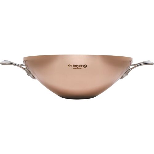De Buyer Prima Matera, 32cm, 5.7l, Üvegfedeles, Indukciós, Rozsdamentes Acél, Réz wok 170469977 - Serpenyő