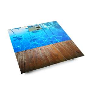 Esperanza EBS011 Waikiki digitale Badezimmerwaage mit blau-braunem Design - Personenwaagen
