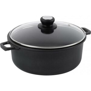 De Buyer Choc Extreme 28cm Öntöttvas Lábas Üveg Fedővel - De Buyer