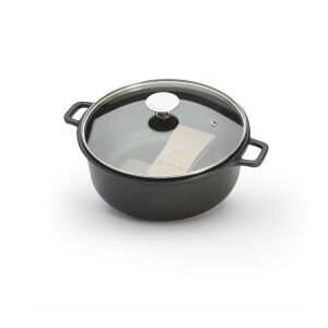 De Buyer Choc Extreme 24cm öntöttvas edény üveg fedővel - De Buyer