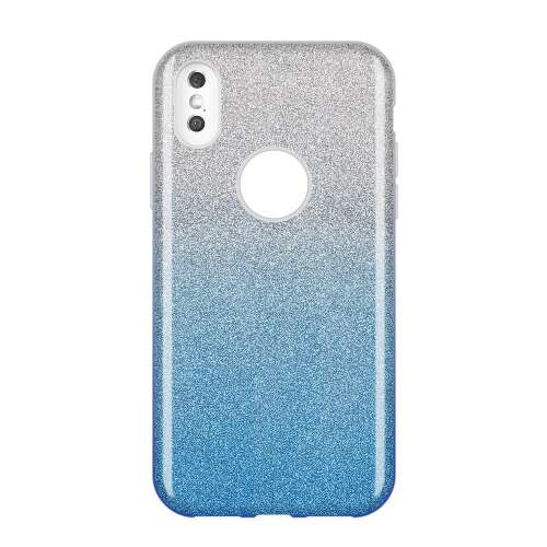 Samsung Galaxy A60 Bling Ezüst-Kék Szilikon Tok, Csillogó Telefontok, Védőtok - Galaxy
