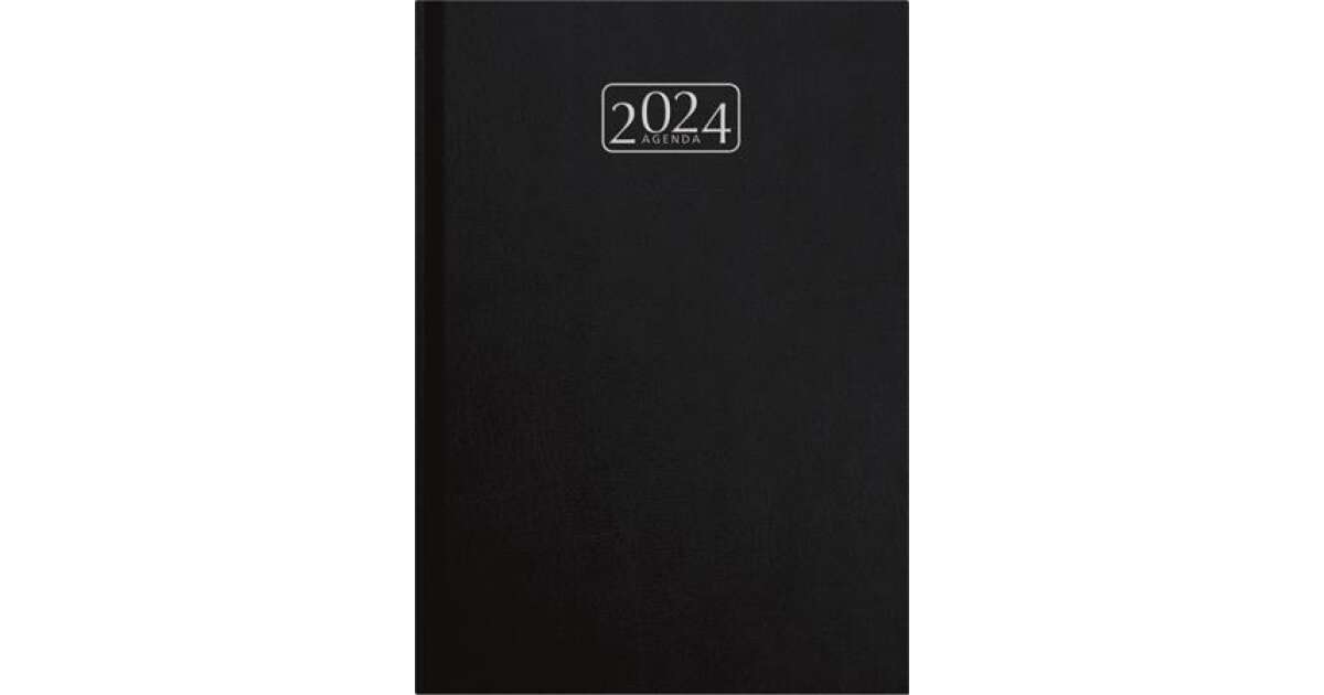 VICTORIA OFFICE Chrono A5 fekete napi beosztású tervező Naptár (2024