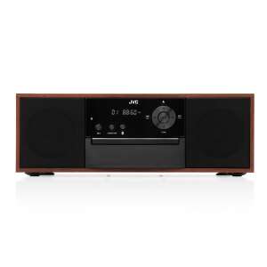 JVC RD-E761 Retro-CD-Player mit FM-Radio und Bluetooth, Schwarz-Braun - JVC