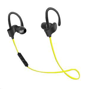 Esperanza EH188Y SPORT Bluetooth earphones in black and yellow - Peripheral