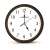Esperanza Los Angeles wall clock, 30cm, white with black numbers and hands