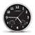 Esperanza Lyon black wall clock with thermometer and hygrometer