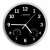 Esperanza Lyon black wall clock with thermometer and hygrometer