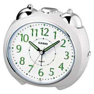 Casio TQ-369-7EF analóg ébresztőóra fehér számlappal és zöld számokkal - Ébresztőóra
