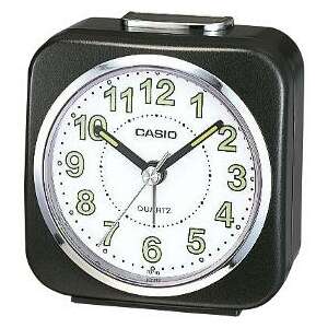 Casio TQ-143S-1EF analóg ébresztőóra fekete tokban és fehér számlappal - Casio