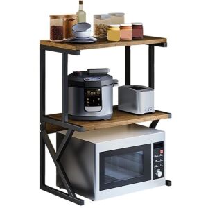 Quasar & Co. 2-Tier Kitchen Microwave Shelf with Appliances - Kitchen storage rack