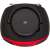 Aiwa BBTU-400RD przenośne radio CD z Bluetooth, wejściem USB, zegarem i budzikiem, czerwone i czarne, widok z góry