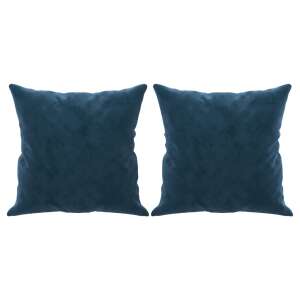 2 db kék bársony díszpárna szett, 40x40 cm - Díszpárna