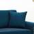 Kék bársony kanapé két díszpárnával