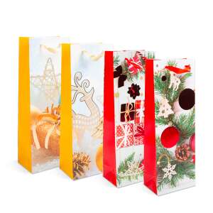 Set of 4 Christmas wine gift bags with different designs - Art & Craft