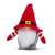 Gnom scandinav de Crăciun roșu, 10 x 9 x 15 cm