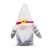 Gnom scandinav de Crăciun alb, 10 x 9 x 15 cm