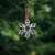 Clear Acrylic Ice Crystal Christmas Tree Ornament hanging on a Christmas tree