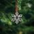 Acrylic Snowflake Christmas Tree Ornament on Tree Branch