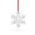 Clear acrylic snowflake Christmas tree ornament with red ribbon