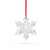 Clear acrylic snowflake Christmas tree ornament with red ribbon