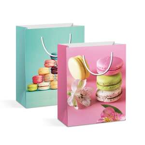 Darčekové tašky - papierové - 178 x 102 x 228 mm - 2 ks / balenie - 12 ks / balenie - Macaron