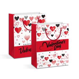 Geschenkpapier-Tasche zum Valentinstag mit Herz- und Pfeil-Design - Kunst & Hobby