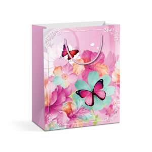 Floral gift bag with butterflies, 330 x 102 x 457 mm - Art & Craft