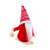 Red Scandinavian Christmas gnome on skis, 7 x 13 x 15 cm