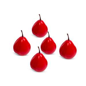5 red Christmas fruit decorations, 6 cm, plastic, for Christmas tree or home decor - Nonbrand Christmas Decoration