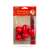 Christmas decoration - red fruits - 5 pack - 6 cm