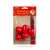 Christmas decoration - red fruits - 5 pack - 6 cm